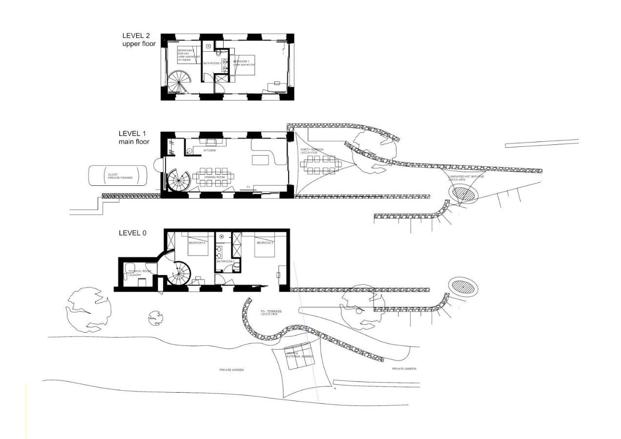 Villetta Farfallina "The Unique Property In The World With An Openable Roof" Lucca Exterior foto